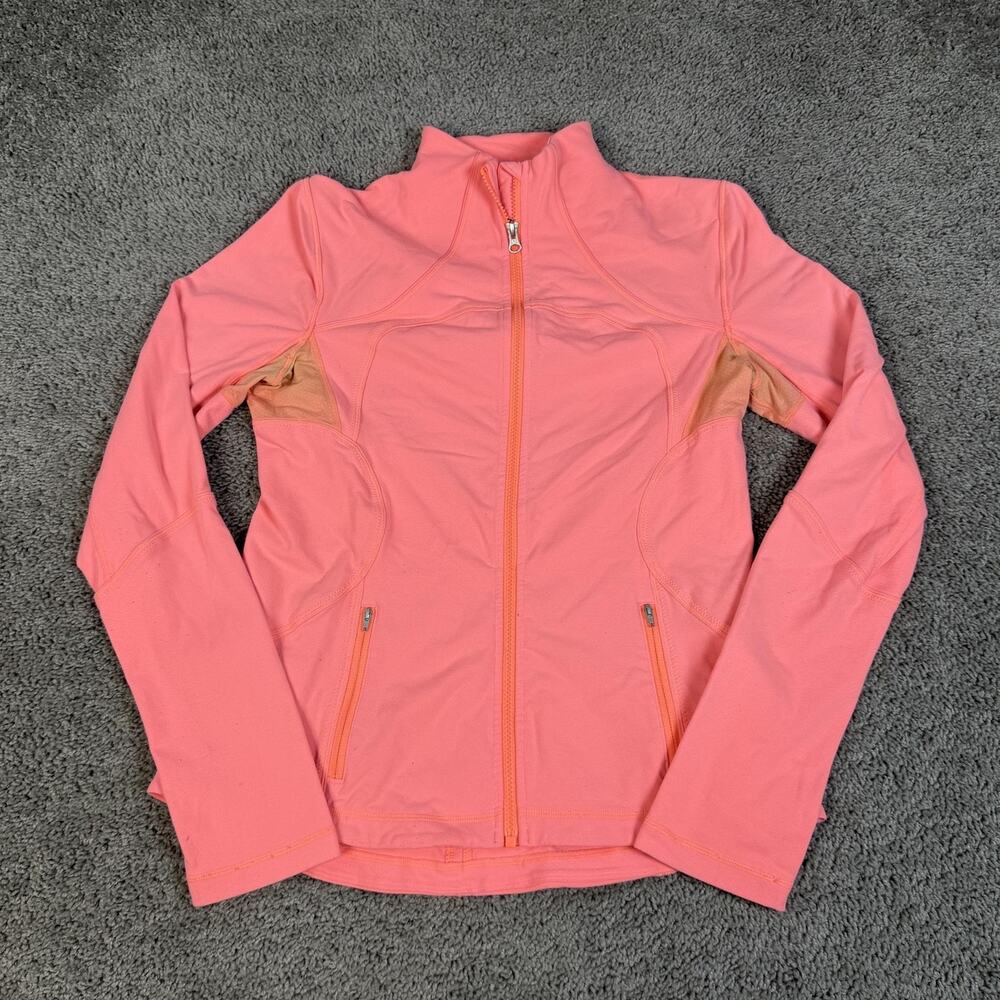 Lululemon Define Jacket Womens 12 Pink Basic Jacket Full Zip Thumbholes Stretch